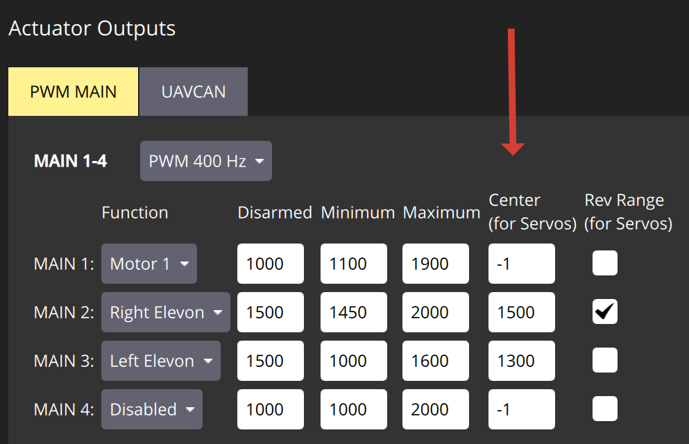 Control Surface Trimming